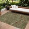 Edge Collections - 10' x 14' - Green - Floral Area Rug Washable for Indoor and Outdoor Use - 1 Piece